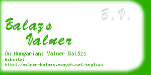 balazs valner business card