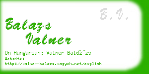 balazs valner business card